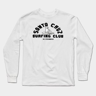 841 Santa Cruz Surfing Club with baby B&W Long Sleeve T-Shirt